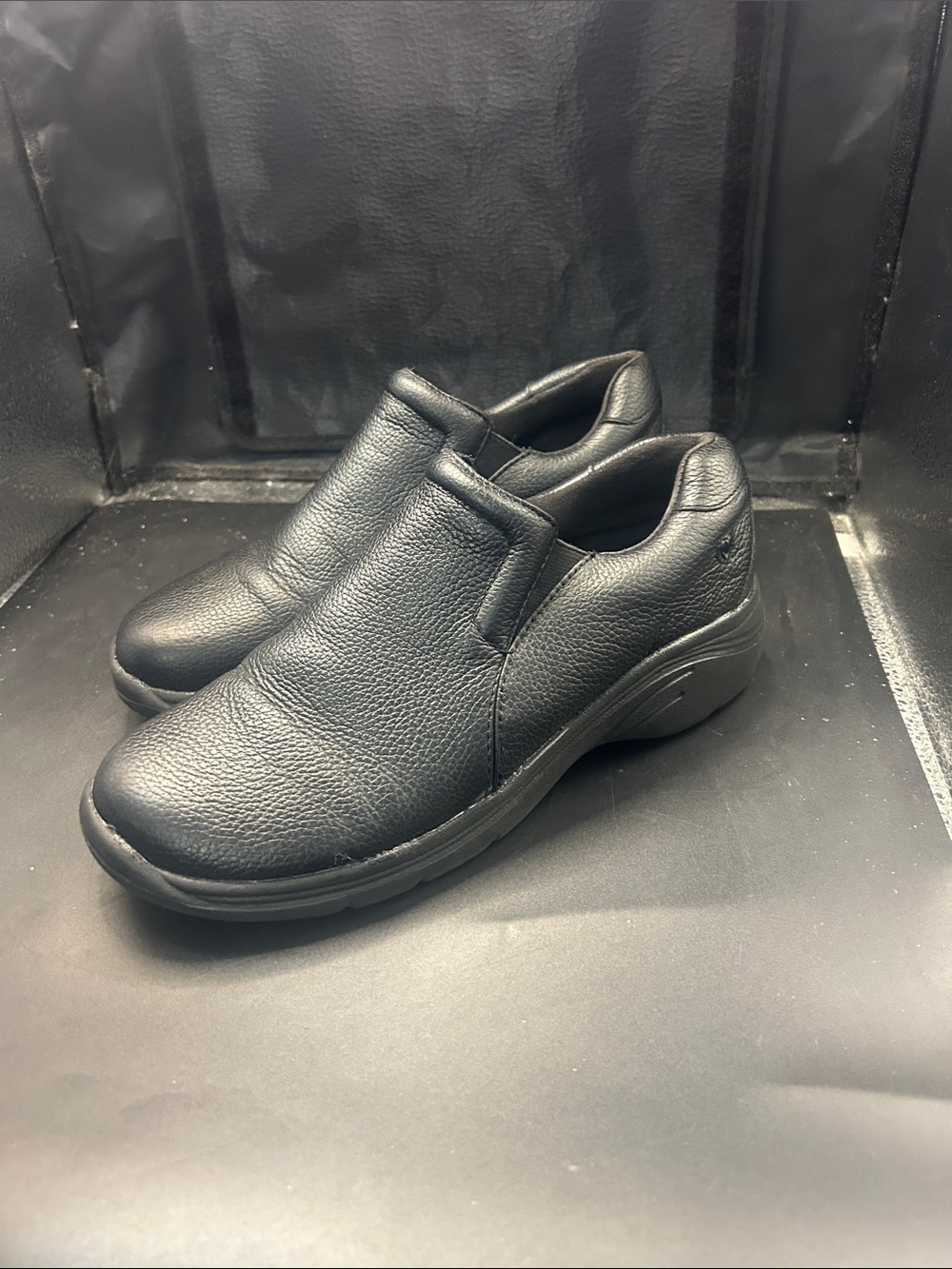 Nurse Mates Women's Black Slip-On Comfort Loafers